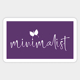 White Minimalist Magnet